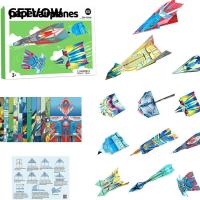 ราคา GETVOW กระดาษเครื่องบินชุด, 36 แผ่น 12 รุ่นเย็น DIY กระดาษเครื่องบิน, กระดาษที่มีสีสัน Creative พับกระดาษเครื่องบินกิจกรรมการศึกษา (40777828355)