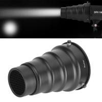 ราคา Ppco-PH NiceFoto SN-07 สีดําอลูมิเนียมอัลลอยด์ Photographic Conical Snoot สําหรับ Mini Mount Photo Studio (50304018702)