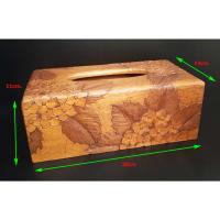 ราคา กล่องทิชชู่ไม้แกะสลัก ลายดอกไฮเดรนเยีย งานเก่าโดยช่างฝีมือชาวญี่ปุ่น (28525513085)