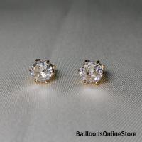 ราคา [ต่างหู] ต่างหูเพชรรัสเซีย (CZ) ขนาด 5 มม. 1 คู่ (23253665370)