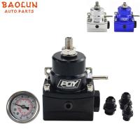 ราคา BAOLUN AN8 Pressure Fuel Regulator With Boost - 8AN 8/8/6 EFI Fuel Pressure Regulator With Gauge (28243830003)