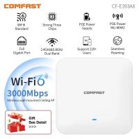 ราคา Wifi6 High Power เพดาน Ap Ax3000 Gigabit ไร้สาย Access Point Router 2.4g 5ghz 802.11ax Wi-fi Poe Mu-mimo Cf-e3 (47802631666)
