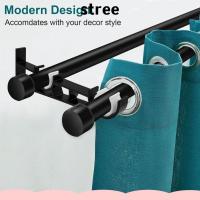 ราคา ฉากยึดราวม่านต้นไม้,ตัวยึดราวม่านโลหะผสมอลูมิเนียมสีดําสําหรับผนัง,หนัก7.29นิ้วทนทานเสาผ้าม่านแขวนแขวนห้องน้ํา (42817226345)