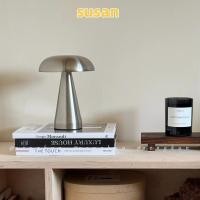 ราคา SUSAN ไฟกลางคืนเห็ด, โคมไฟตั้งโต๊ะเซ็นเซอร์สัมผัส LED, โคมไฟตั้งโต๊ะรูปทรงเห็ดโลหะแบบชาร์จไฟที่ทันสมัยตกแต่งบ้าน (52803100751)