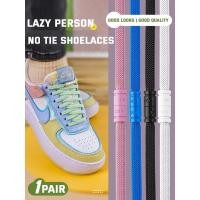 ราคา เชือกผูกรองเท้าผ้าใบ แบบยืดหยุ่น แคปซูลล็อค เชือกผูกรองเท้า ไม่มีผูก สําหรับเด็ก ผู้ใหญ่ เชือกผูกรองเท้ายางแบน สําหรับรองเท้า 1 คู่ (25069910305)