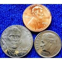 ราคา เหรียญ​สหรัฐอเมริกา​ USA, ชุด​ใหม่​ 1,5,10 Cent, #​682, ไม่​ผ่าน​ใช้​ UNC (21250810925)