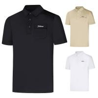 ราคา [Titleist] GOLF Clothing 2024 Mens Spring Summer GOLF Perspiration Breathable T24017B Quick-Drying Fashion Sports Casual Jersey TRMZ (28243886238)