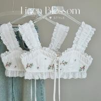 ราคา -- () Linen Blossom crop | เสื้อครอบปผ้าลินินปักลายดอกไม้ แต่งกระดุมคริสตัล (24945346233)
