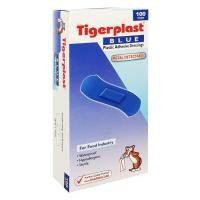 ราคา Tigerplast blue พลาสเตอร์แบบตรวจจับโลหะ (100แผ่น/กล่อง) (45952598829)