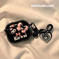 ราคา การ์ตูน AirPods Pro3 กรณี AirPods 4 กรณีสีดํา Kuromi AirPods สําหรับ AirPods 1/2/3/Pro Pro2 กรณี AirPods 3 TPU นุ่ม Apple ไร้สายบลูทูธชุดหูฟัง Anti Drop AirPods Pro2 กรณี (23946073495)