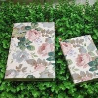 ราคา A5 A6 Vintage Rose ผ้าหนังสือ Handmade Ledger ผ้าเสื้อแจ็คเก็ตผ้า Face Book Jacket ปรับ Notepad Notebook Book Cover (42152763559)