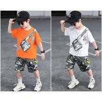 ราคา ชุดเด็กน่ารัก ชุดเด็กโต เสื้อยืดแต่งกระเป๋าคาดตัว พร้อมกางเกงลายทหาร สุดเท่ห์ (10630020939)