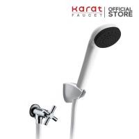 ราคา Karat Faucet ก๊อกเดี่ยวติดผนัง พร้อมฝักบัว สีขาว รุ่น EC-01-476B-11 (8609672117)