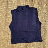 ราคา เสื้อแขนกุด คอเต่า สีกรม (2947585955)