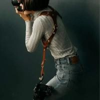 ราคา Universal Genuine Leather Camera Shoulder Strap Belt DSLR Digital Camera Strap Single Double Shoulder Strap Cameras Acce (26369531645)