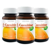 ราคา VISTRA L-Carnitine Plus 3L ลดน้ำหนัก เร่งระบบเผาผลาญไขมัน (30 เม็ด) x 3 ขวด (343856288)