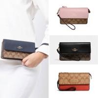 ราคา ✅พร้อมส่งในไทย!!!!แท้จากอเมกาCoach Foldover wristlet คล้องมือไซส์ M (10126294186)