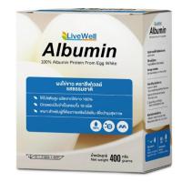 ราคา LiveWell Albumin Egg White Powder 400g. ลีฟเวลล์ ผงไข่ขาว 100% รสธรรมชาติ (27702946692)