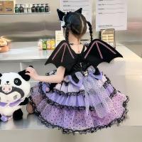 ราคา ♞,♘Kuromi เสื้อผ้ากระโปรงเด็กผู้หญิงฤดูใบไม้ผลิและฤดูใบไม้ร่วงเด็ก Lolita Disney กระโปรงพัฟสาวน้อยว (24526983224)