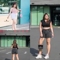 ราคา กางเกงยีนส์ขาสั้นแฟชั่น แฟชั่นสาวอวบ สาวบิ๊กไซส์ 34-42 พร้อมส่ง (28853320356)