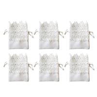 ราคา 10ชิ้นหรูหราลูกไม้ เชือกรูด กระเป๋าเครื่องประดับการจัดเก็บ กระเป๋า เชือกรูด กระเป๋าผ้าแต่งงานถุงขนม (สีขาว) (40065587015)