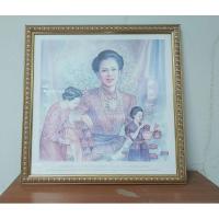 ราคา รูปหายาก สมเด็จพระนางเจ้าสิริกิติ์ พระบรมราชินีนาถ ผลงาน อาจารย์ จักรพันธ์ โปษยกฤต ภาพพิมพ์ พร้อมกรอบทอง สำหรับแต่งบ้าน (13719456852)