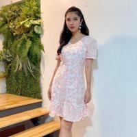 ราคา เดรสสั้นสีชมพู งานปัก งานป้ายโบริชต้า เดรสชมพู มือ1 (4444052296)