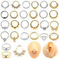 ราคา ต่างหูสแตนเลสมากความสามารถ แบบ Bow และ Hoop สำหรับเจาะ Helix และ Tragus พร้อมคริสตอลสวยงาม (40268512126)