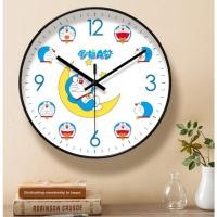 ราคา นาฬิกาแขวนผนัง(14นิ้ว) นาฬิกาติดผนัง นาฬิกาควอตซ์ติดผนัง รูปโดราเอม่อน แบบไร้เสียง ลายหน้าโดเรม่อนพื้นหลังสีขาว (24493138493)