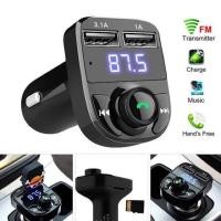 ราคา X8 Dual USB Car Charger เครื่องเล่น MP3 FM Transmitter บลูทูธติดรถยนต์ (41672511982)