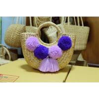 ราคา กระเป๋าสานผักตบชวาราคาถูก Size L ขนาด 14” X 10”(ราคาไม่รวมตกแต่ง) (2300413995)