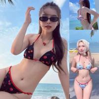 ราคา ชุดว่ายน้ำ bikini เซ็กซี่Bikini Girl บิกินี่2ชิ้น cherry bikini ชุดว่ายน้ําน่ารัก (26778575760)