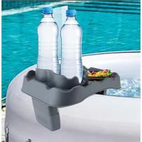 ราคา ถาดโต๊ะอ่างร้อน,โต๊ะข้างอ่างร้อนแบบปรับได้,แคดดี้เครื่องดื่มกันลื่นพร้อมที่วางแก้ว 2 ชิ้นและรูท่อระบายน้ําโต๊ะข้างอ่างร้อนสําหรับสระว่ายน้ําสปาอ่างอาบน้ํา(สีเทา) (47802649705)