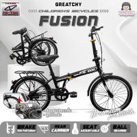 ราคา {Greatchy} จักรยานพับได้ Fusion ขนาด 20 นิ้ว เฟรมHi-ten Steel แข็งแรงทนทาน พับเก็บได้ (40475420845)