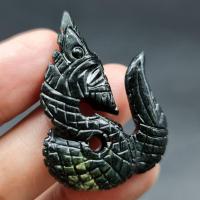 ราคา พญานาค แกะสลักจากหินดำ หินเซอร์เพนทีน (12314343614)