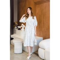 ราคา เดรสแขนบอลลูนตัวยาวผ้าใส่สบาย (23329002551)