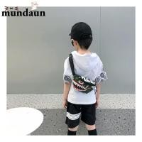 ราคา MUNDAUN กระเป๋าสะพายขวางลายฉลาม พิมพ์ลายบนซิป ทำจากไนลอน (52754407943)