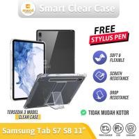 ราคา Samsung Galaxy Tab S7 S8 11 นิ้ว 2022 2020 กรณี SM X700 X706 T870 T875 WiFi 5G LTE Softcase Anti Crack นุ่มโปร่งใสซิลิโคนกันกระแทกยืนสล็อตผู้ถือปากกา Clear Kesing Bonus Stylus (28842920432)