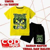ราคา KATUN ชุดเด็กลายการ์ตูน motif, hulk number jersey, วัสดุผ้าฝ้ายพรีเมี่ยม, สกรีน DTF, cln สีดํา (40074752409)