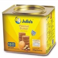 ราคา (แบบปี๊บ) Julie's Peanut Butter Sandwich จูลี่ส์ ขนมปังสอดไส้เนยถั่ว 450 กรัม (3097758068)