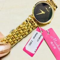 ราคา นาฬกา Mashali ปัดกลิตเตอน้ำเงิน ตัวเรือนสีทอง (837999573)