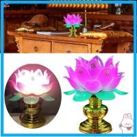 ราคา โคมไฟดอกบัว AURORY,โคมไฟดอกบัวพิธีแต่เพียงผู้เดียวสีชมพู,ไฟตกแต่งเดสก์ท็อปประณีตสร้างสรรค์โคมไฟบูชาบ้านการทําสมาธิ (52604334092)