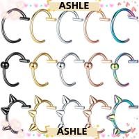 ราคา ASHLE Hoop Septum Ring 1PC ทำจากสแตนเลส ใช้เป็นแหวนจมูกและริมฝีปากแบบไม่เจียระไน สไตล์ฮิปฮอป (43927870157)