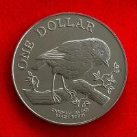 ราคา เหรียญนิวซีแลนด์ New Zealand 1 dollar ปี 1984 Black Robin เหรียญต่างประเทศ (27380421850)
