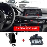 ราคา ที่วางโทรศัพท์มือถือในรถยนต์ Mounts ขาตั้ง GPS Bracket โทรศัพท์ Gravity Navigation Bracket สําหรับ BMW X5 X6 F15 F16 2015 2016 2017 2018 ขาตั้งในรถยนต์ (26558266796)