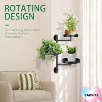 ราคา กาซี75 ชั้นวางต้นไม้ติดผนัง,ขาตั้งต้นไม้หน้าต่างโลหะ3ชั้น,ติดผนังหมุนในร่มชั้นวางต้นไม้ตกแต่งที่ทันสมัย (25347830215)