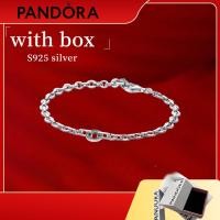 ราคา สร้อยข้อมือ Pandora Signature พิมพ์ลายปาวे แบบบอด สไตล์หรูจากเงินแท้ S925 พร้อมกล่องบรรจุสวยงาม (28293908688)