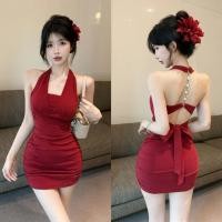 ราคา ชุดราตรี ชุดเดรสเกาะอก โชว์หุ่น ลุคคุณหนู สวยหรูดูเเพง ผูกโบว์ด้านหลัง #33397 (26391433617)