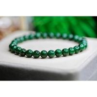 ราคา สร้อยข้อมือหยกเขียว 6.5 mm. สร้อยข้อมือหยก หยกพม่าแท้สีธรรมชาติ (26226198902)