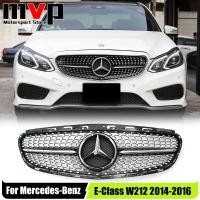 ราคา Black Diamonds Style Upper Grille With OE Style Star Emblem Badge For Mercedes Benz E-Class W212 14 (44376976924)